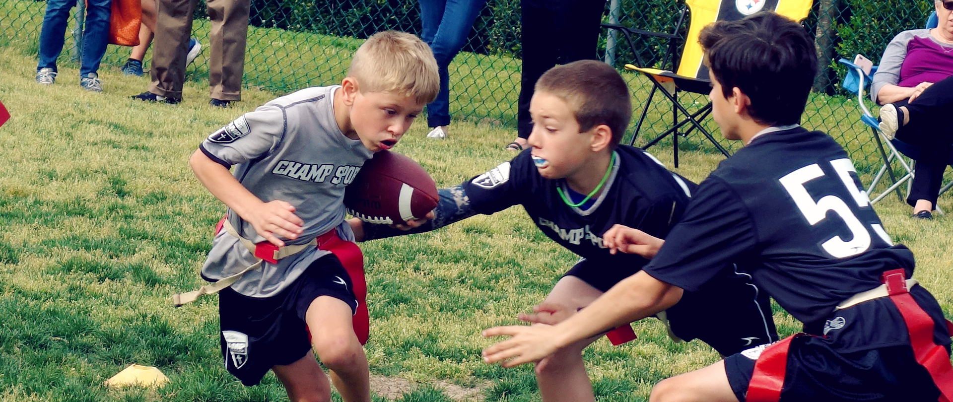 CHAMP Flag Football
Now offering leagues for ages 6–18
 
